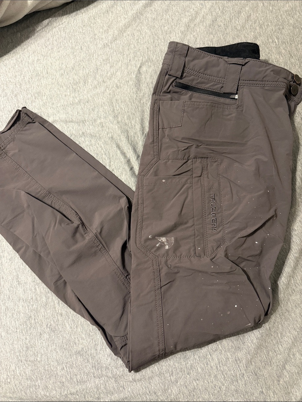 Men's Grey Tactical Cargo Work Pants - Truewerk 30W32L